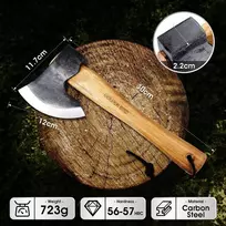 Grandininis pjūklas Golden Bird Survival kirvis 30 cm anglinis plienas