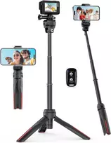 Aureday 46 cm mini trikojis veiksmo kamerai su 4 dalių prailginimo strypu ir 360° rutuline galvute - mažas nešiojamas kelioninis vlog stovas Dlsr, kompaktiškiems fotoaparatams