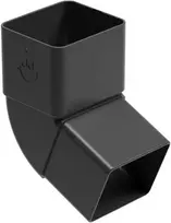 Galeco Pvc2 70x80mm 67° alkūnė, grafito spalvos