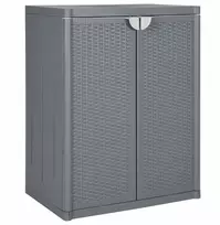 Vidaxl sodo spintelė, pilka, 65x45x88 cm, Pp ratanas