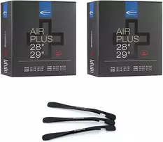 Schwalbe Sv19ap Air Plus dviračio vidinės padangos 40 mm 28 29 colių (40/62-622) su 3 Mszweirad metalinėmis padangų montiruotėmis, 2 vnt.