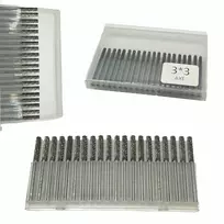 Vhm karbido grąžtai-frezos 3/3mm 20vnt. cilindrinis-priekinis Axe