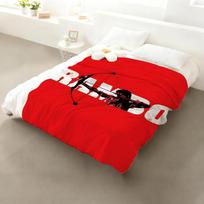 Filmo Rambo Flanenlinis pledas: Minkštas, draugiškas vaikams, šiltas, antistatinis, visų sezonų, skalbiamas, sofa, lova, namai 130x150cm red