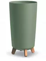 Vazono dangtis Gracia Tubus Slim žalias 20 cm su įdėklu ir kojelėmis