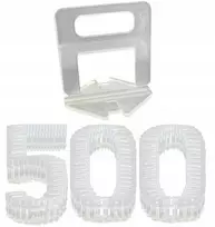 500x Klipsai, spaustukai plytelių lyginimo sistemai 1.0 mm stiprūs pleištams