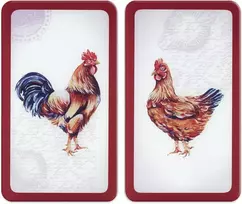 Wenko universalūs kaitlenčių dangčiai su plytelių dizainu, 2 vnt., visų tipų kaitlentėms, grūdintas stiklas, 30 x 52 cm, įvairiaspalviai