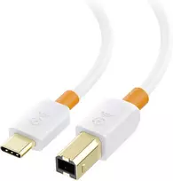 Usb C į Usb B Kabelis 2m Baltas