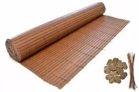 Dvipusė Pvc balkono uždanga 1,5x3 m, ruda