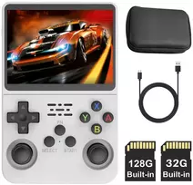 R36s retro konsolė 21000 žaidimų mini nešiojama žaidimų konsolė 128g+32g 3,5''