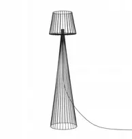 Grindų lempa juoda 148 cm stovinti industrinė vielinė svetainei
