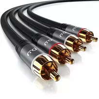 Csl Stereo Rca Audio Kabelis 1.5m, 2x Rca-2x Rca, Paauksuoti Metaliniai Kištukai
