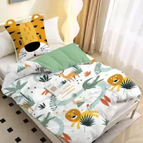 Vaikiškos patalynės komplektas 135x200 cm su liūtu ir ausimis