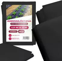 Agrotekstilė juoda 80 g 1x5 m mulčiavimo plėvelė nuo piktžolių Uv sodo