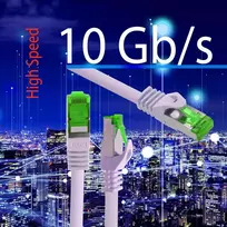 Cat7 tinklo kabelis - cat 7 ethernet kabelis, tinklo / interneto / dsl / modemo / maršrutizatoriaus / hub patch kabelis, lan kabelis, raw kabelis, 10gb/s (s-ftp pimf), patch kabelio rinkinys su rj 45 jungtimi, cat.6a