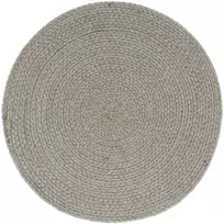 Stalo kilimėliai, 4 vnt., pilki, 38cm, medvilnė, apvalūs