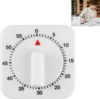 60 minučių laikmatis virtuvei ir mokymuisi, mechaninis virtuvės laikmatis, 60 minučių atgalinės atskaitos laikmatis su garsiu signalu, virtuvės žadintuvas su garsiu signalu, virtuvės laikmatis su garsiu signalu