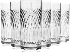 Kristalinės aukštos stiklinės kokteiliams, sultims Julia Linea 285ml 6vnt.