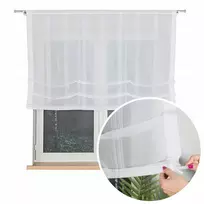 Romanetė paruošta iš užuolaidos karnizui strypui 140x135 cm sidabrinės juostos