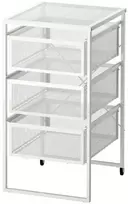 Ikea Lennart komoda balta ant ratukų, konteineris, organizeris biurui, prie stalo