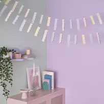Ginger Ray pastelinių spalvų banguoto kartono girlianda-vėliavėlė, kabanti vakarėlio dekoracija, 5 m