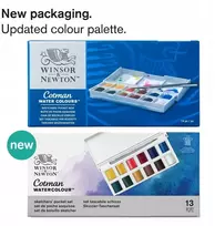 Winsor & Newton Cotman akvarelinių dažų rinkinys Skechers, 12 spalvų + teptukas