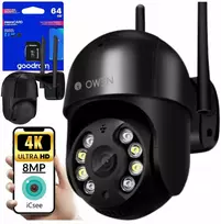 Objektyvas Lauko Ip Wifi 5x priartinimo 8mp juoda 270° pasukama kamera icsee su sekimu