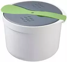 Garų puodas Fonwujiot greitpuodis ryžiams, skirtas mikrobangų krosnelei, 2 l, su stalčiumi ir dangčiu