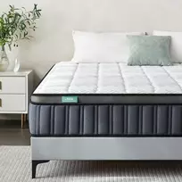 Szsl indulge in comfort čiužinys 140 x 200 cm, 26 cm storio, čiužinys su kišeninėmis spyruoklėmis, hibridinis čiužinys 140 x 200 cm, ergonomiškas memory foam, puiki atrama, kvėpuojantis čiužinys 140 x