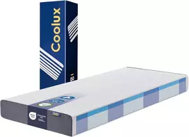 Coolux Sleep čiužinys 90 x 200 cm šaltojo putų poliuretano čiužinys 7 zonų ortopedinis valcuotas čiužinys Oeko-tex sertifikuotas kietumo lygis H3 16 cm vaikų čiužinys su atminties putomis su užvalkalu, nuimamas ir skalbiamas