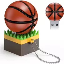 Uflatek Usb atmintinė 16Gb krepšinio formos silikoninė Usb 2.0 atmintinė ruda 16Gb talpos animacinė Usb atmintinė išoriniai duomenų kaupikliai dovanoms