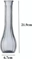 Stiklinė vaza, 20 cm aukščio, plona, siauru kakleliu, skaidrios mini vazos stalo dekoravimui, namams, svetainei, biurui ir kompozicijoms, vestuvėms, vakarėlių dekoravimui