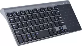 Belaidė klaviatūra, nešiojama, plona 2.4ghz klaviatūra su jutikliniu kilimėliu, skirta Pc/notebook/tv Box, numatytoji