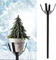 Metalinis gėlių stovas eglutei