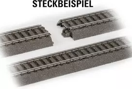 Märklin start up 20099 modelio geležinkelio c bėgių rinkinys tiesus. Turinys: 4 bėgiai x 94,2 mm, 2 bėgiai x 77,5 mm - vėžė h0