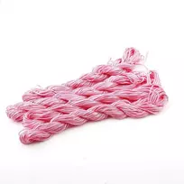 Perlin 30 metrų macrame siūlai 1 mm virvelė, papuošalų virvelė, papuošalų siūlai "pasidaryk pats" amatų gamybai (rožinė)