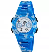 Vaikiškas laikrodis / Skmei / elektroninis sportinis chronometras, žadintuvas, data 12/24