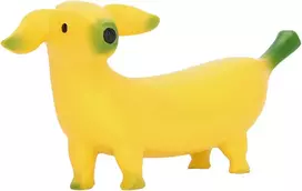 Haofy bananų šuns figūrėlė, dervos bananų šuns statula, ornamentas, sodo meno dekoracija namams, biurui, stalo dekoracija, vidaus ir lauko dekoracija, gimtadieniams, kalėdoms (l)