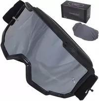 Ls2 Charger Cross Enduro Motocross Atv akiniai, juodas rėmelis, veidrodinis stiklas