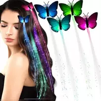 Del-sol šviečiantys plaukai Led plaukų segtukas šviečiantis Led Cosplay vakarėlis mergvakaris 4x