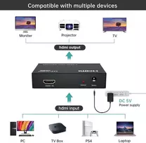 Mt-viki 4k Hdmi skirstytuvas 1 į 4 išėjimus vienu metu 4 monitorių veidrodinis Hdmi skirstytuvas 1x4 palaiko 4k Hd monitorius Hdcp1.4 su nuolatinės srovės maitinimo šaltiniu 30 m ilgio perdavimas