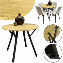 Apvalus skandinaviško stiliaus stalas Bruno 3d Fi90 D56