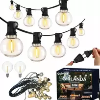 Quivlox Led sodo girlianda, lauko lemputės, grandinė 20m 22x E12 lemputė