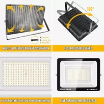 Lauko Led prožektorius 200w, 20000 Lm, 4000k, Ip66 atsparus vandeniui
