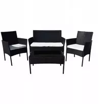 Lauko baldų komplektas technoratanas Sofa su kėdėmis ir staliuku