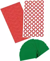 Isolatech Pvc termiškai susitraukiantis vamzdelis, supjaustytas 72 mm gabalėliais, žalias, be klijų, plokščias dydis 30 mm (skersmuo 19,1 mm), susitraukimo santykis 2:1 ir akumuliatorių izoliatoriai 18650 akumuliatoriams, tuščias 50 vnt. pakuotė