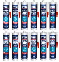Tytanx 12x Tytan Neutralus silikonas voniai ir virtuvei, 280 ml, baltas