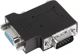 Vga 90 laipsnių kampinis adapteris (db15 M/f) tiesiam prijungimui