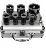 Deimantinės karūnos plytelėms ir granitui 6-68mm, 12 vnt. rinkinys