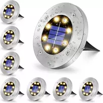 Scnnc Lauko Grindų Šviestuvai, Saulės Energija, Šilta Balta, 8 Led