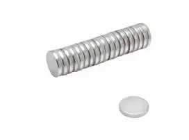 Neodimio magnetas, cilindro formos Mw 14x2 mm N38, 100 vnt.